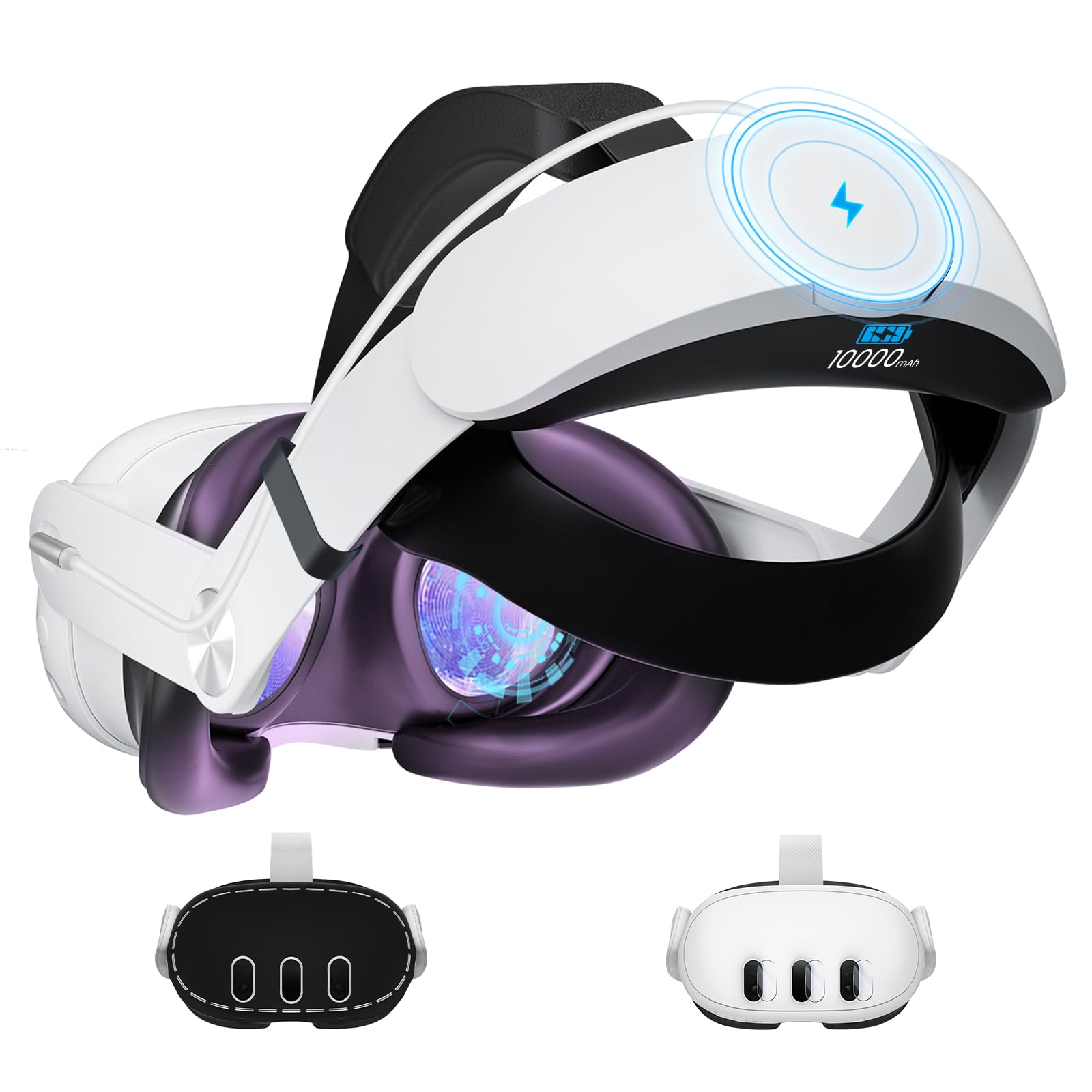 CIYOYO Head Strap for Meta Quest 3/3S, 10000mAh Battery Pack